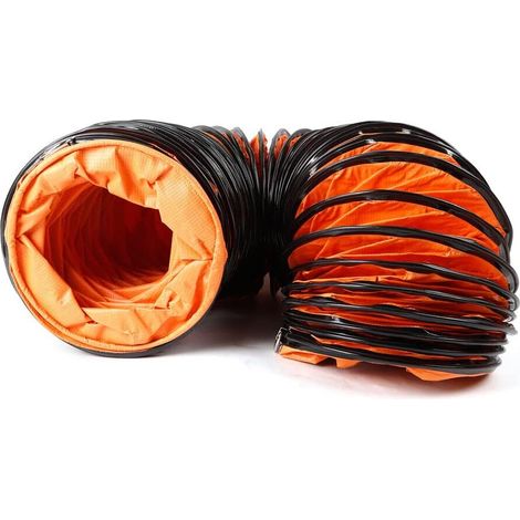 Tuyau de ventilation, air chaud, tuyau de transfert d'air, tuyau à vis, 300 mm / 5 m, tuyau d'échappement, tuyau de ventilateur, longueur totale 16,4 pieds