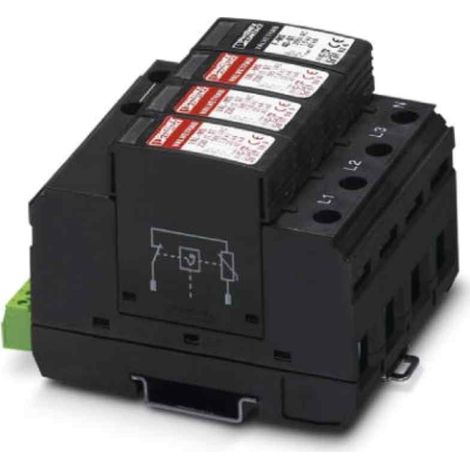 Pararrayos Phoenix Contact val-ms 230/3+1 fm 20 kA riel DIN