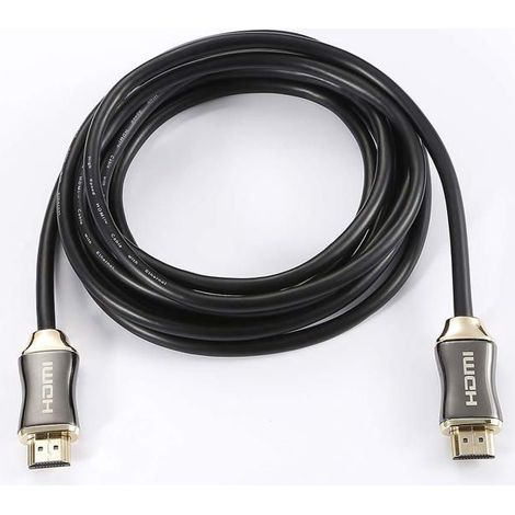 Câble HDMI mâle/mâle 2.0a 5m noir High Speed - 4K@50/60Hz - Ultra HD - Fiches Or