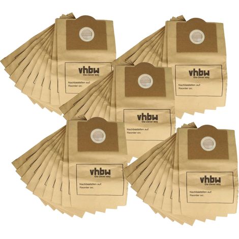 vhbw 50x sacchetto sostituisce Rowenta ZR 815, ZR 765, ZR 81 per aspirapolvere - 21cm x 20cm color sabbia