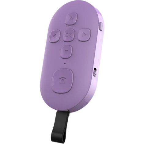 Télécommande Bluetooth pour téléphones portables, grand modèle de charge avec 7 boutons, capture photo sans fil, fonction autoportrait, rotation vidéo, portable, violet (1/5)