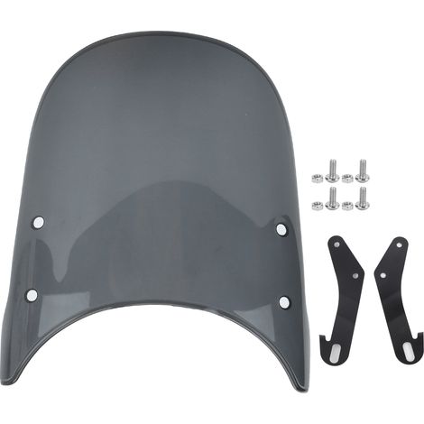 Universelle Motorrad-Windschutzscheibe, kratz- und bruchfest, passend für Triumph Bonneville 57-Zoll-Rundscheinwerfer (getönt) (1/5)