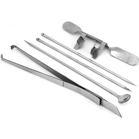Kit de 5 couteaux à chapon en acier inoxydable pour élevages avicoles et volailles. Instrument vétérinaire pour poulets. (1/5)