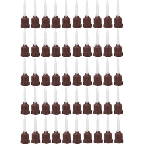 Lot de 50 embouts de mélange dentaire jetables, gris 7015, pour usage intra-oral, accessoires professionnels pour dentiste. (1/5)