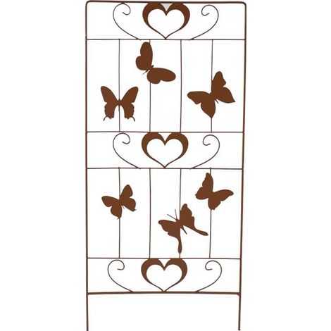 Treillage papillon fer marron 25x1x58cm (1/2)