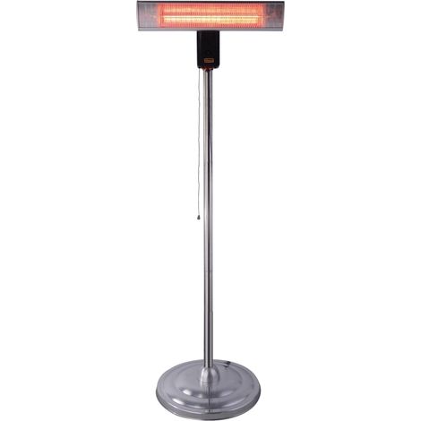 Stufa alogena da esterno antipioggia/antipolveri con piantana 2000W Vinco - 70166