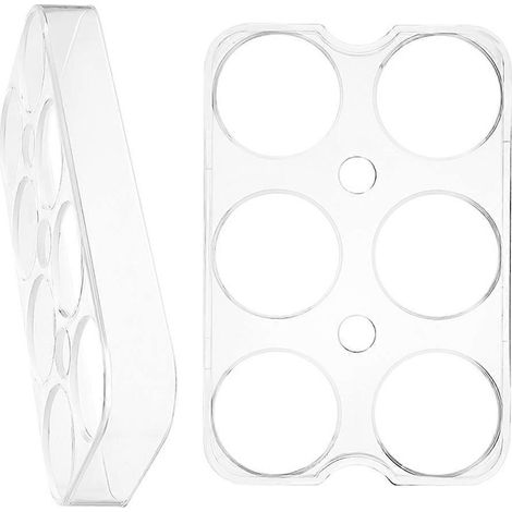 Porte-œufs pour réfrigérateur, bac de rangement en plastique transparent pour 4 œufs. (1/4)