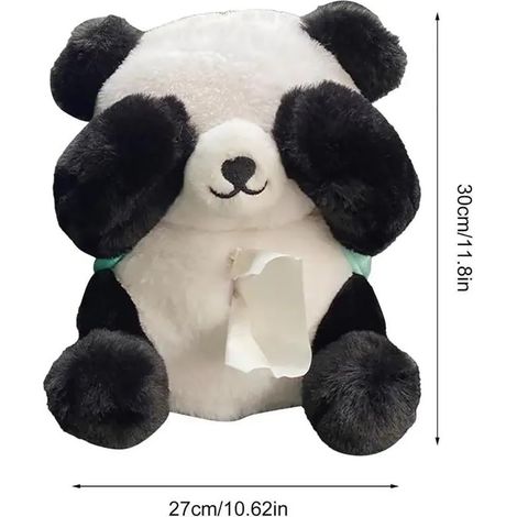 Porte-mouchoirs de voiture, boîte à mouchoirs, poubelle, ours en peluche mignon 2 en 1 couvrant les yeux pour le siège central, porte-mouchoirs de voiture, bac de rangement, boîte à mouchoirs de voitu (1/3)
