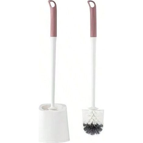 Brosse Toilettes WC Matériaux Résistants Design Moderne Brosse Fixe et Durable pour Hygiène Parfaite – Rose (1/3)
