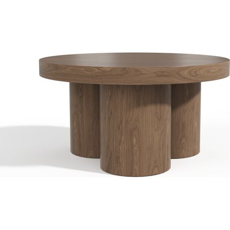 Table basse en bois contreplaqué noyer clair NARI (1/5)