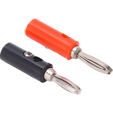 JT-002 Prise Banane 4mm Laiton Nickelé Accessoire Instrument Scienfique pour Equipement Electronique Lot 25 Rouges 25 Noires (1/5)