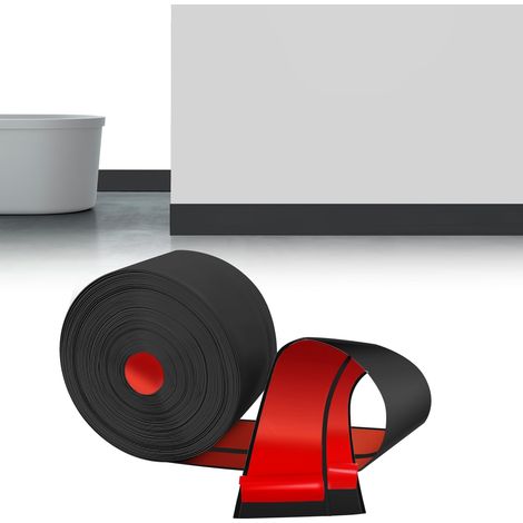 Plinthe Souple Autoadhésive Noir Pvc Plinthe Adhesive 60x20mm 3m (1/5)