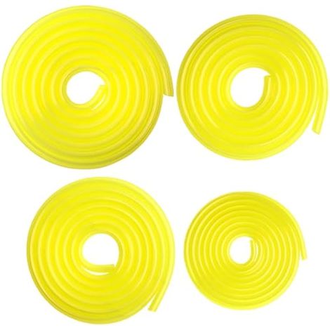 Lot de 4 tuyaux de carburant de 1,2 m, 2 x 3,5 mm, 2,5 x 5 mm, 3 x 5 mm, 3 x 6 mm pour tronçonneuse, souffleur, nettoyeur haute pression
