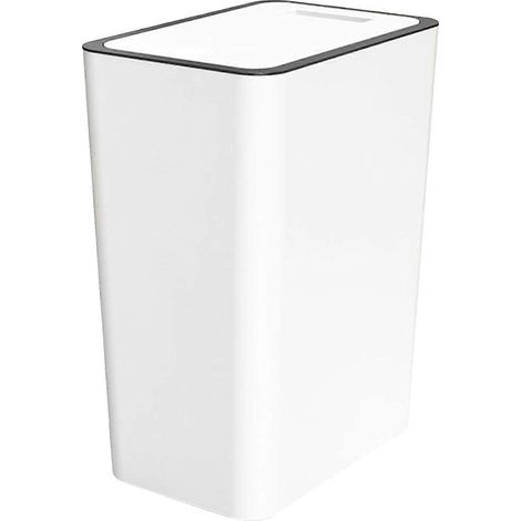 Corbeille à papier avec couvercle à pression poubelle plastique 15 litres fermeture hermétique (1/5)