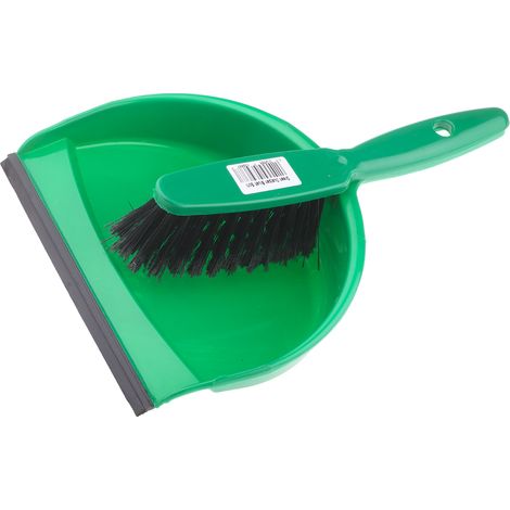 Rs Pro – Pelle à poussière et balayette en plastique haute qualité – Nettoyage efficace pour poussière et débris – Couleur verte (1/2)