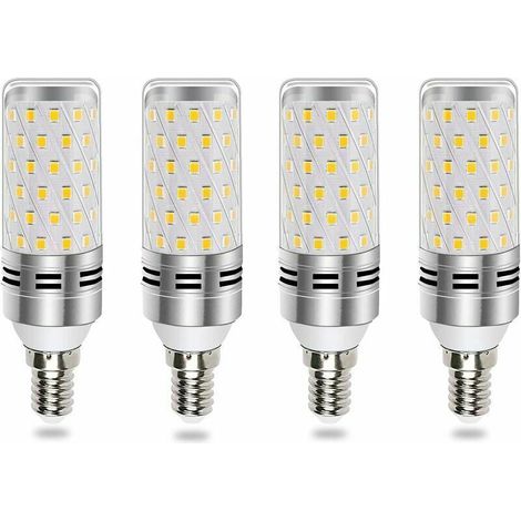 Ampoule E14 LED 16W blanc froid - Équivalent à une ampoule halogène de 100W à 120W, émettant 1600LM avec une lumière à 360°, adaptée aux lustres, appliques et lampes de chevet, lot de 4, non-dimmable. (1/5)