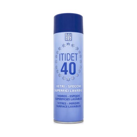 Itidet 40 Spray 500 ml x 12 pz, Detergente Schiuma Attiva per Vetri e Specchi (1/3)