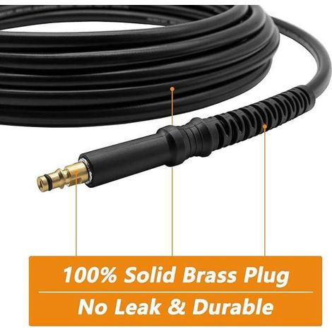 6m replacement hose for high-pressure cleaner, quick-connect fitting, high-pressure water gun, compatible with Kärcher K2 to K7, efficient cleaning