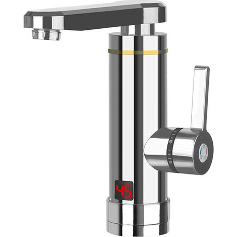 Robinet Chauffe Eau électrique Flexible Rotatif 360, Instantané Robinet de Cuisine avec chauffe-eau instantané intégré Smart Heater, Robinet d'évier de Cuisine