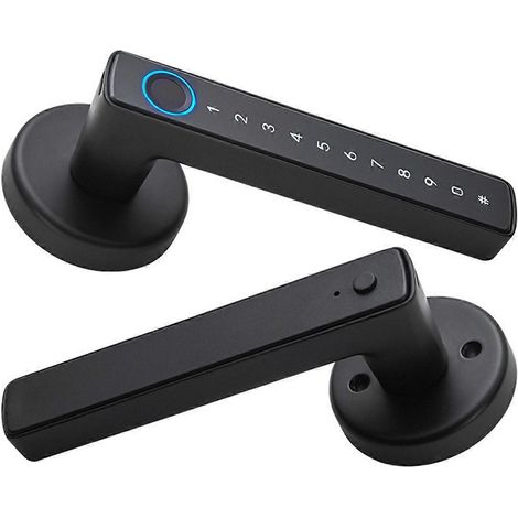 Serrure de porte intelligente F6 Bluetooth avec empreinte digitale, clavier électronique RFID (1/5)