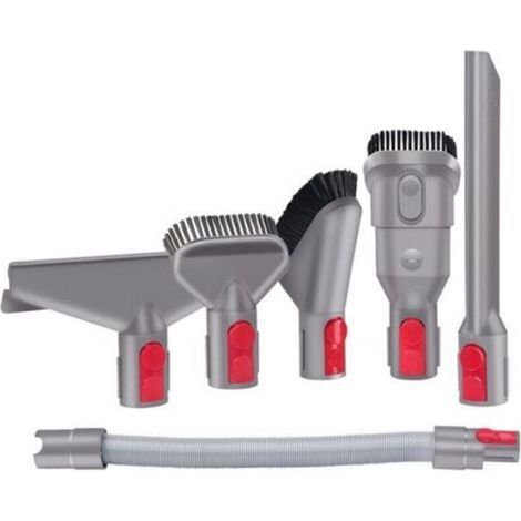 6 Pièces pour Dyson de Remplacement pour Brosse Dyson & Extension Tuyau, Set de Pièces de Rechange Dyson Aspirateur V7 V8 V10 V11 V15 Adaptation Parfaite et Aspiration en Profondeur (1/4)