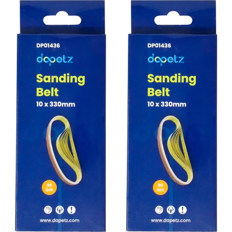 Dapetz ® Sanding Belt 10x330mm, 80 Grit for Grinding, Sharpening, Derusting, Precise Sanding on Metal and Wood, Compatible with Milwaukee Belt Sanders 10pcs (1/5)