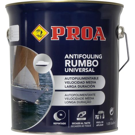 Patente autopulimentable APM. Antifouling.Especial para barcos de hierro/acero, madera y fibra. Negro 4 L Proa