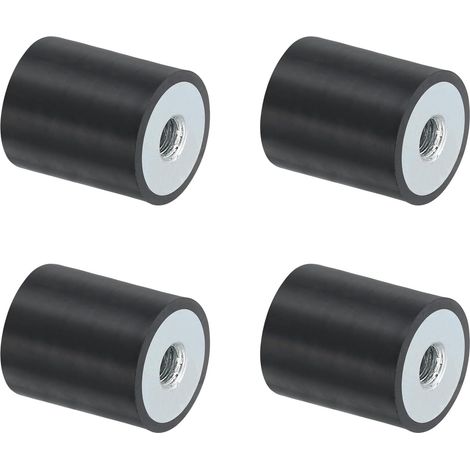 4Pcs 20 x 25mm M6 Supports en Caoutchouc à Filetage Femelle, Isolateur de Vibrations, Remplace les Coussins Anti-Vibrations, Bloc de Base Plat (1/5)