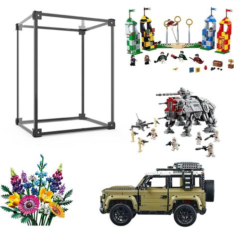 Vitrine Exposition pour 10313 75956 75337 42110 21343,50x30x30.5cm Acrylique Transparent Grand Boîte de Présentation,Boîte d'Affichage Anti-Poussière pour Collection Figurine Jouets (1/5)