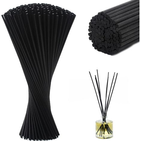 100 bâtonnets parfumés - Recharges pour bâtonnets parfumés - 19 cm × 3 mm - Diffuseur de parfum - Diffuseurs de parfum - Fibre - Diffuseur de parfum rafraîchissant - pour la maison, le bureau, l'hôtel (1/5)