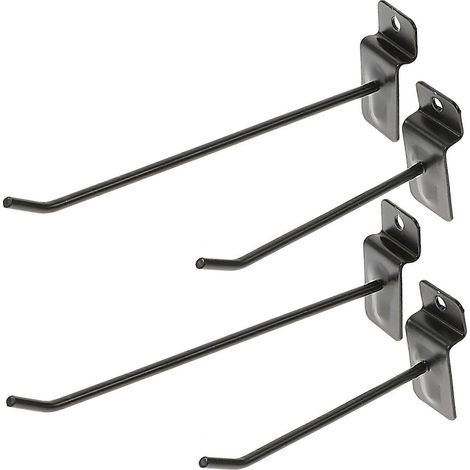 Lot de 30 crochets pour panneaux muraux à lattes, accessoires de garage, crochets et supports de suspension-15.00X5.00X2.30CM-Black (1/4)