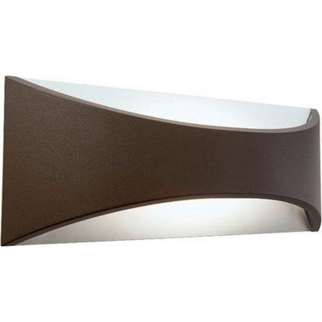 Applique Da Esterno Moderna Moon Alluminio E Termoplastica Caffè Led 6W 4000K