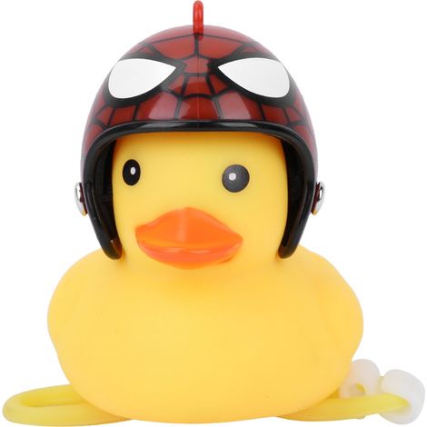 Canard Jaune Mignon avec Casque pour Motocyclette - Décoration pour Vélos et VTT (1/5)