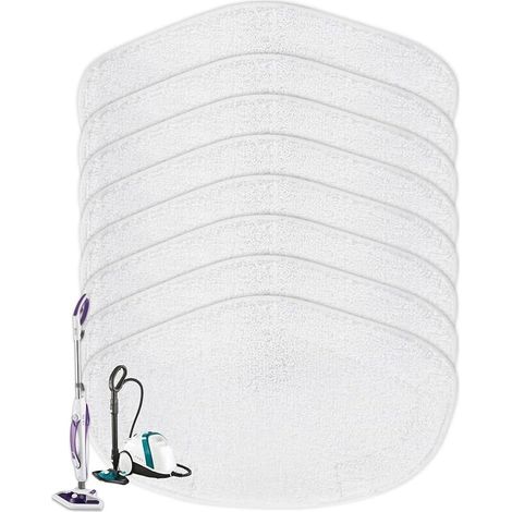 8 PCS Serpillières Microfibres pour Polti Vaporetto SV440 Double, SV450, SV460, Réutilisables lingette pour Polti Nettoyeur Vapeur Vaporetto Smart 100 T, Idéal Lingettes Microfibres Lavables