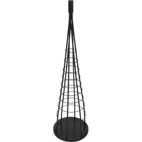 [NEUWERTIG] Deko-Baum HHG-462, Weihnachtsbaum Schmuckbaum Weihnachtsdeko Christbaum zum Beschmücken, Metall 90cm schwarz