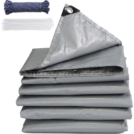 Manta de curado de hormigón, diseño robusto e impermeable, protección térmica contra heladas, color gris, 1,2 x 3 m. (1/2)