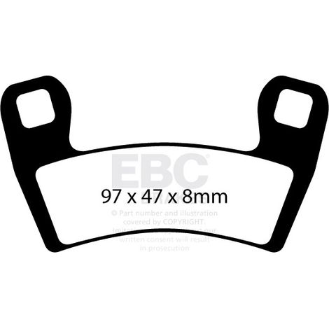 Pastiglie freno EBC FA657R (set per 1 disco)