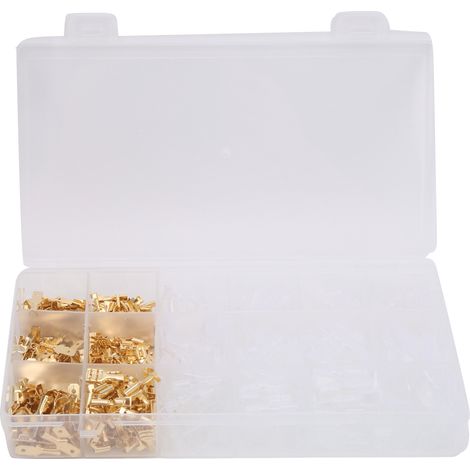 600Pcs Connecteur de sertissage mâle femelle pour borne de fil Fournitures industrielles 2.8/4.8/6.3mm,DUBUNS (1/5)