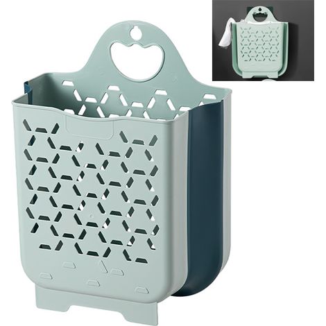 Panier à Linge Pliable Murale Multifonction - Rangement Jouets/Vêtements Sale (Salle de Bain/Dortoir/Salon Économiseur d'Espace) (1/5)