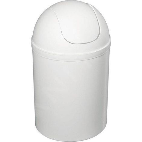 Couvercle rabattable pour poubelle, 5l, plastique, blanc (1/4)
