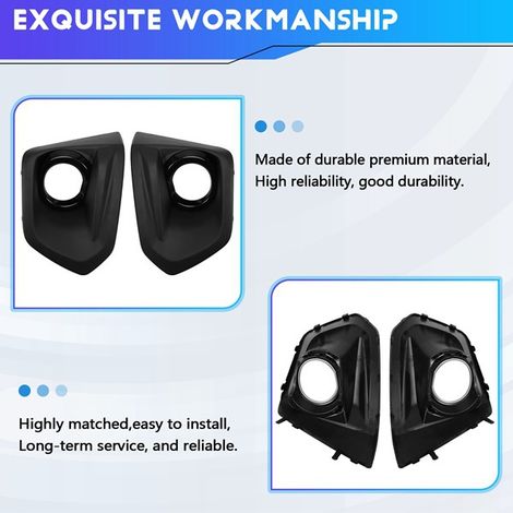 1 pair of front fog light covers, grille bezels, and daytime running light covers/bezels for 12-14 Subaru Impreza (1/4)
