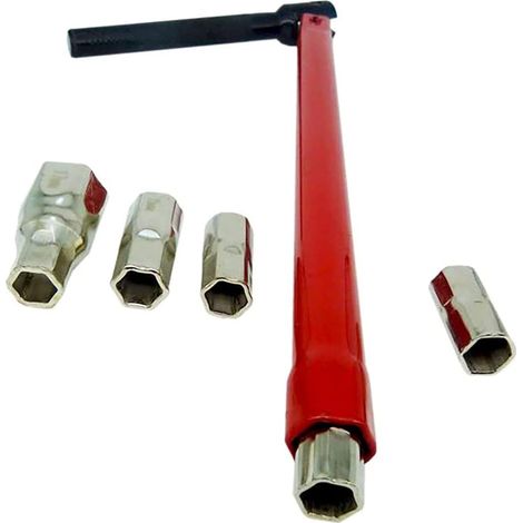 Jeu de clés à robinet, outils manuels de plombier de 8 à 13 mm, adaptés à l'installation de robinets de salle de bain, 5 pièces. (1/4)