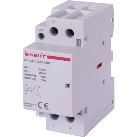 Contattore modulare E.next p005203 PRO 2P 40A 2NO 230V AC