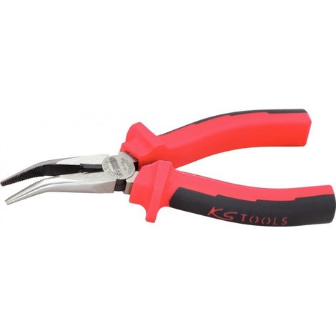 KS TOOLS Alicates de punta doblada semirredonda con mango de dos componentes - 210 mm - 115.1019