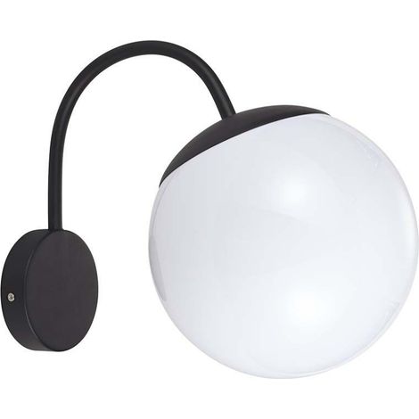 V-TAC Lampada LED con Sfera Opale e Portalampada E27 Nero IP44