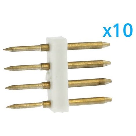 X10 Spina 4 Pin RGB Passo 12mm per Collegamento Bobina Led RGB 220V con Alimentatore