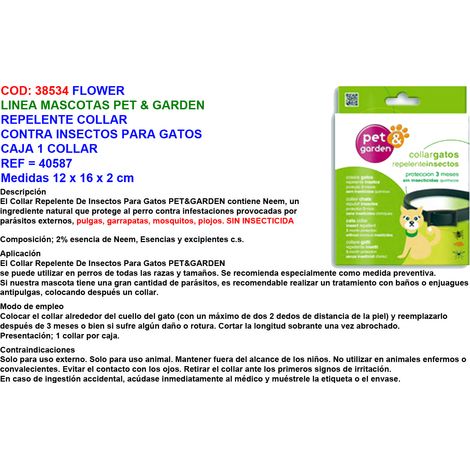 Insektenschutzhalsband für Katzen Pet Garden 40592
