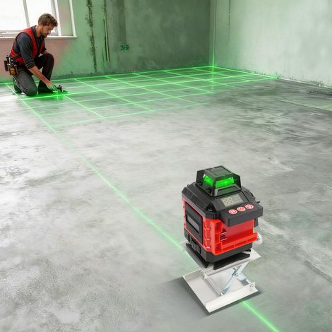 Typ C Kreuzlinienlaser mit Stativ,Multifunktionaler 4D-Laser mit 16 Linien, Fadenkreuz-Laser Wasserwaage, Bau Fadenkreuz Laser Wasserwaage