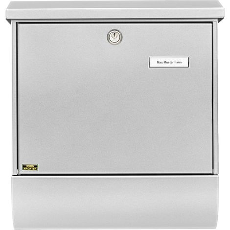 Burg Wächter 31445 SET VARIO 86720 SI (EC) Boîte aux lettres acier argent avec serrure à clé C304112 (1/5)