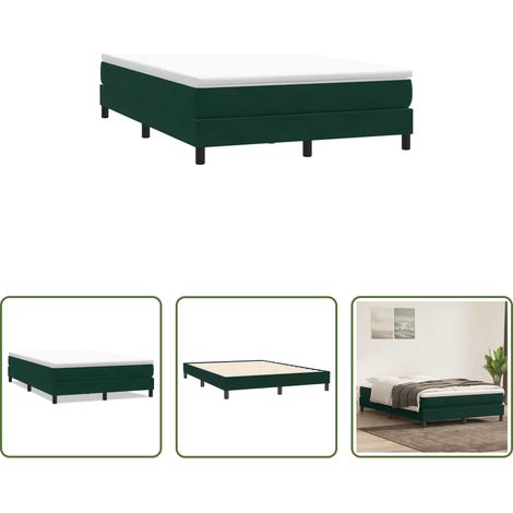 vidaXL Confort - Sommier à lattes de lit sans matelas vert foncé 140x210 cm (1/5)